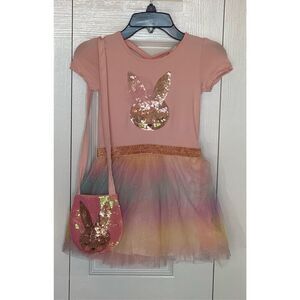Btween Girl’s 6 Bunny Tutu Dress Outfit With Purse